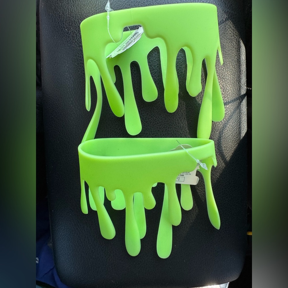 Target Neon Green Drip Silicone Bracelets